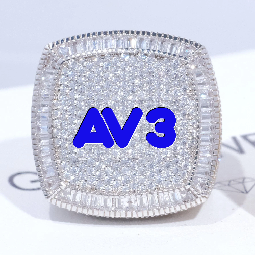 CUSTOM LETTER 3D ICED RING