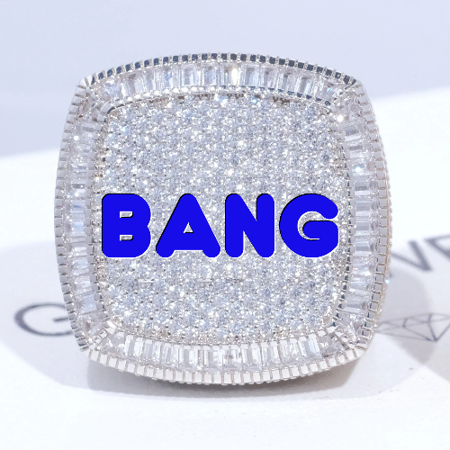 CUSTOM LETTER 3D ICED RING