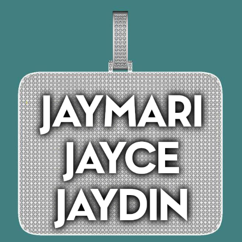 CUSTOM LETTER NECKLACE 3D BIG SQUARE