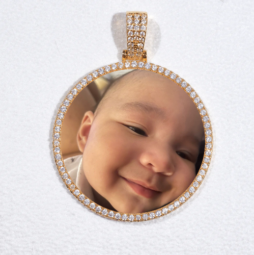 MEDIUM 3D CIRCLE CUSTOM PICTURE PENDANT