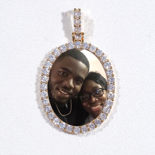 3D Oval Custom Picture Pendant