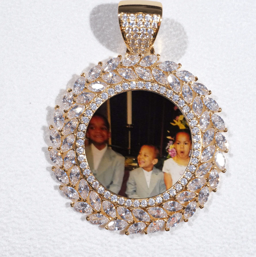 Large 3D Wheat Ear Custom Picture Pendant