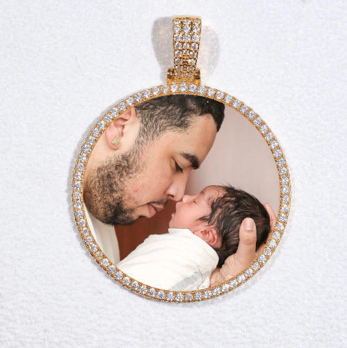MEDIUM 3D CIRCLE CUSTOM PICTURE PENDANT