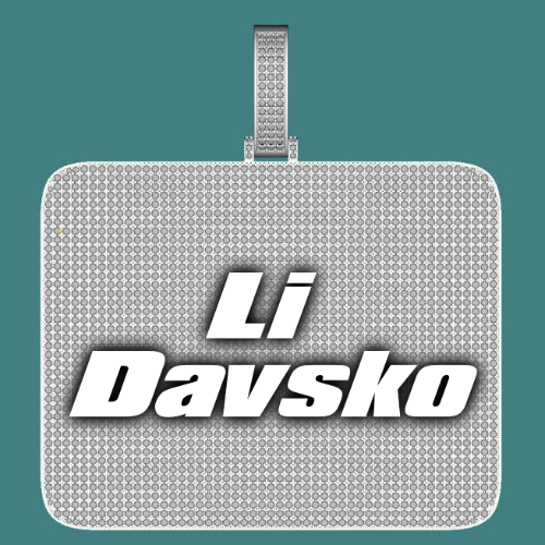 CUSTOM LETTER NECKLACE 3D BIG SQUARE