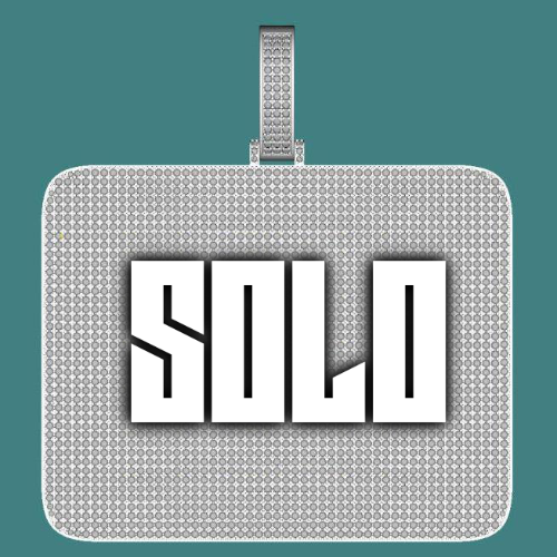 CUSTOM LETTER NECKLACE 3D BIG SQUARE