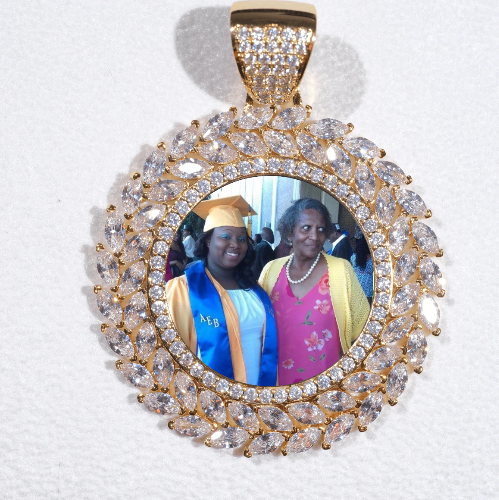 Large 3D Wheat Ear Custom Picture Pendant