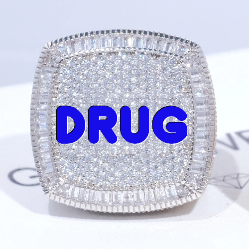 CUSTOM LETTER 3D ICED RING