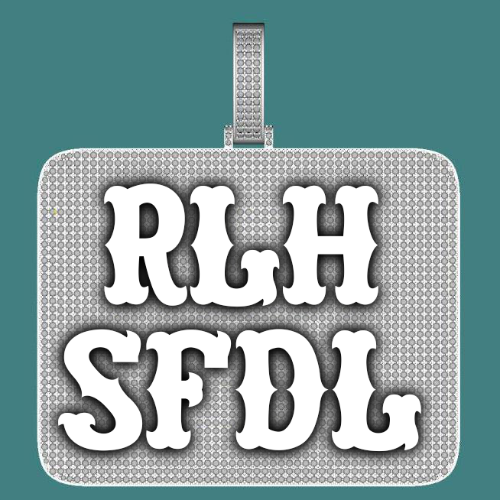 CUSTOM LETTER NECKLACE 3D BIG SQUARE