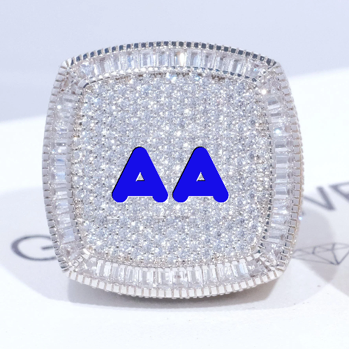CUSTOM LETTER 3D ICED RING