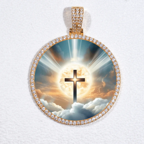 MEDIUM 3D CIRCLE CUSTOM PICTURE PENDANT
