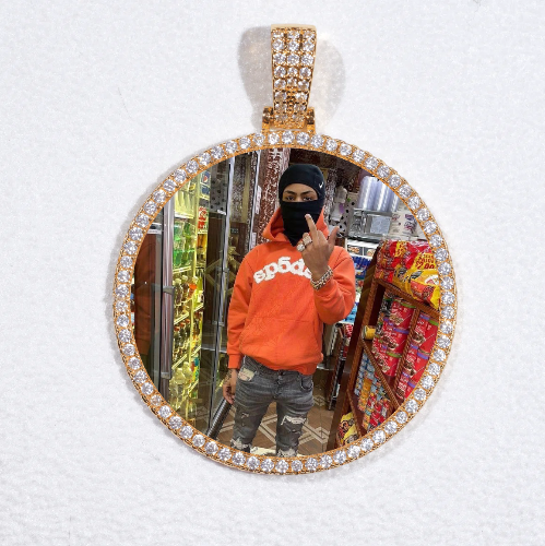 MEDIUM 3D CIRCLE CUSTOM PICTURE PENDANT