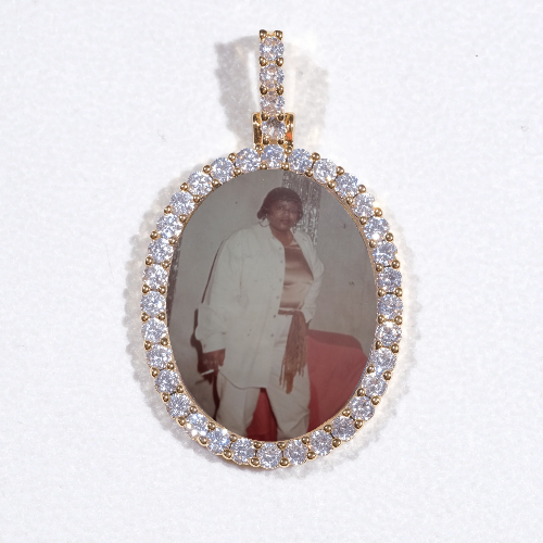 3D Oval Custom Picture Pendant
