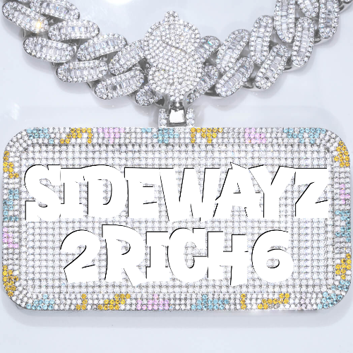 CUSTOM LETTER NECKLACE 3D COLORFUL SQUARE