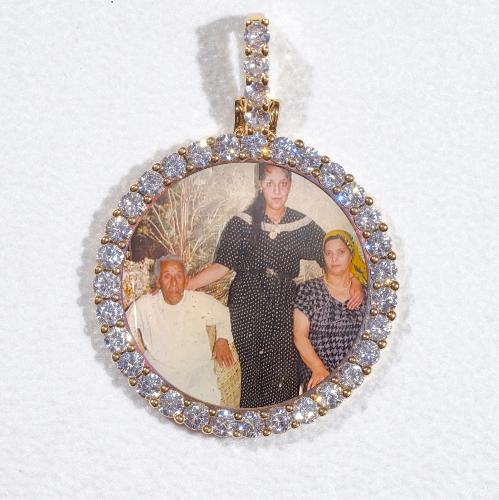 3D CIRCLE CUSTOM PICTURE PENDANT SMALL SIZE