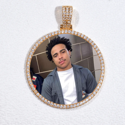 MEDIUM 3D CIRCLE CUSTOM PICTURE PENDANT
