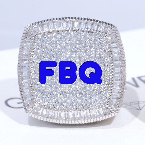 CUSTOM LETTER 3D ICED RING