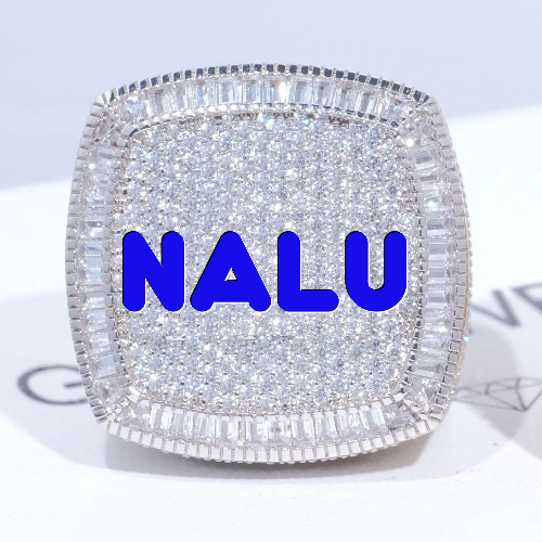 CUSTOM LETTER 3D ICED RING