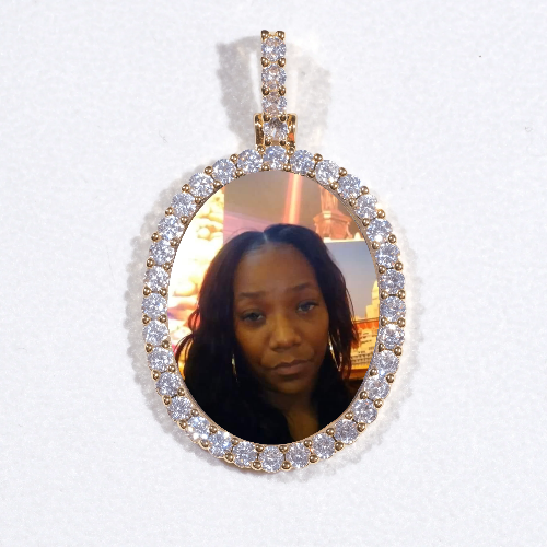 3D Oval Custom Picture Pendant
