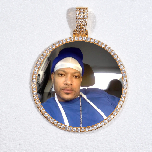 MEDIUM 3D CIRCLE CUSTOM PICTURE PENDANT