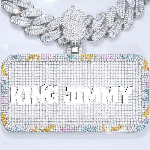 CUSTOM LETTER NECKLACE 3D COLORFUL SQUARE