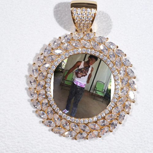 Large 3D Wheat Ear Custom Picture Pendant