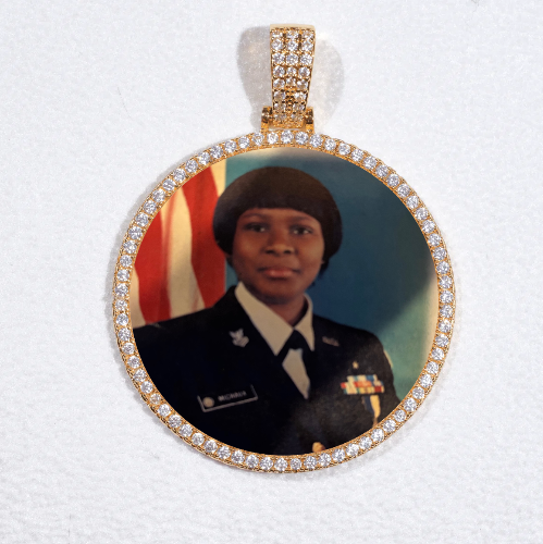 MEDIUM 3D CIRCLE CUSTOM PICTURE PENDANT