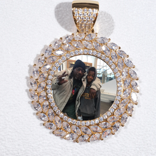 Large 3D Wheat Ear Custom Picture Pendant