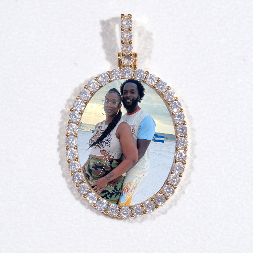 3D Oval Custom Picture Pendant