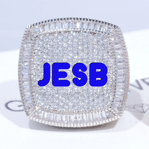 CUSTOM LETTER 3D ICED RING