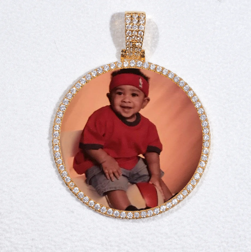 MEDIUM 3D CIRCLE CUSTOM PICTURE PENDANT