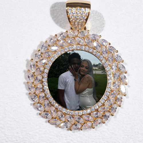 Large 3D Wheat Ear Custom Picture Pendant