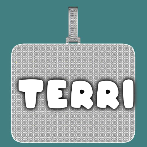 CUSTOM LETTER NECKLACE 3D BIG SQUARE
