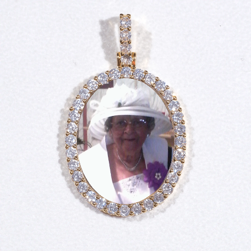 3D Oval Custom Picture Pendant