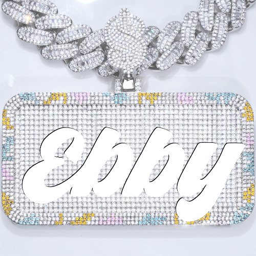CUSTOM LETTER NECKLACE 3D COLORFUL SQUARE