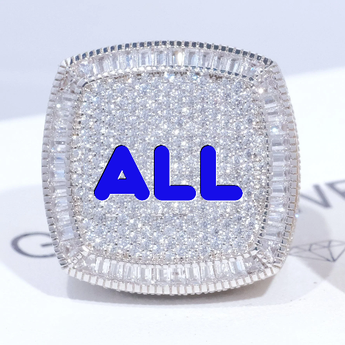 CUSTOM LETTER 3D ICED RING