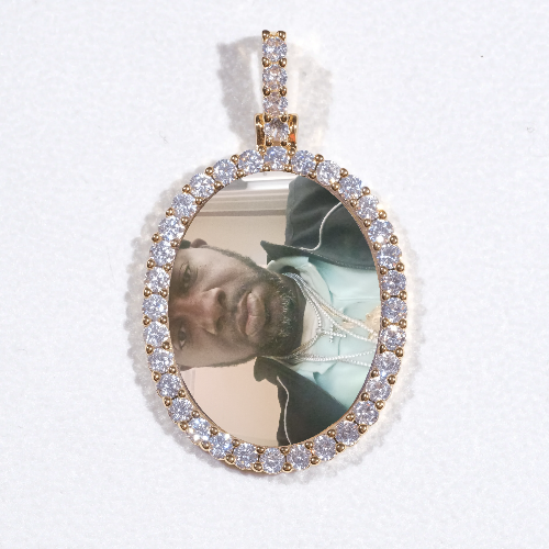 3D Oval Custom Picture Pendant