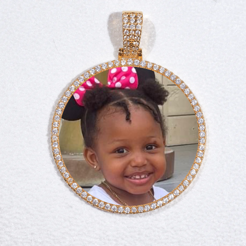 MEDIUM 3D CIRCLE CUSTOM PICTURE PENDANT