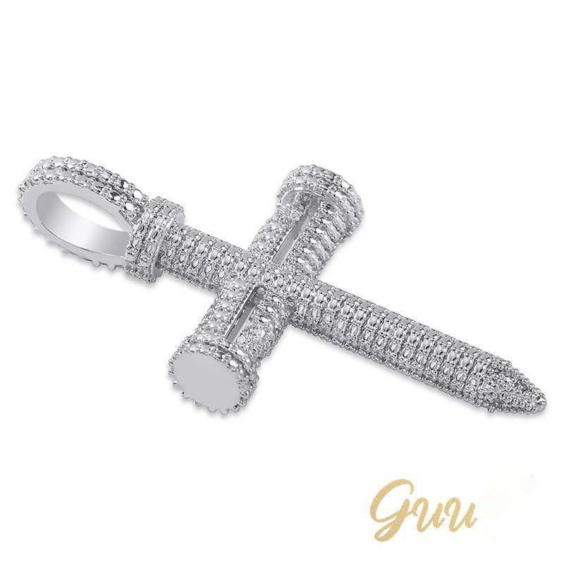 18K Gold-Plated AAA CZ Cross Pendant - The GUU Shop