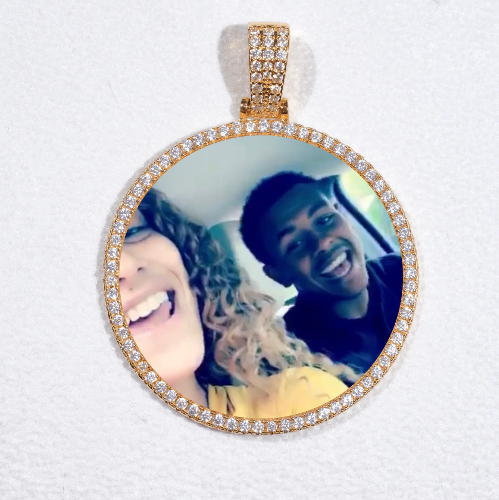 MEDIUM 3D CIRCLE CUSTOM PICTURE PENDANT