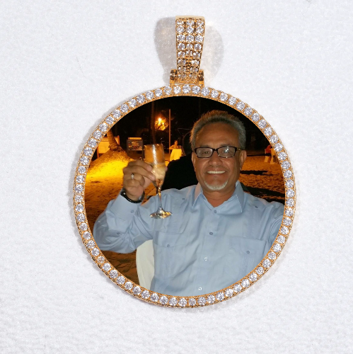 MEDIUM 3D CIRCLE CUSTOM PICTURE PENDANT