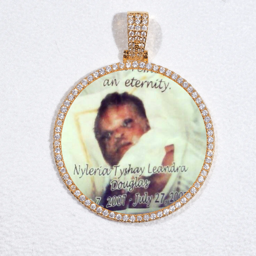 MEDIUM 3D CIRCLE CUSTOM PICTURE PENDANT