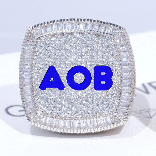 CUSTOM LETTER 3D ICED RING