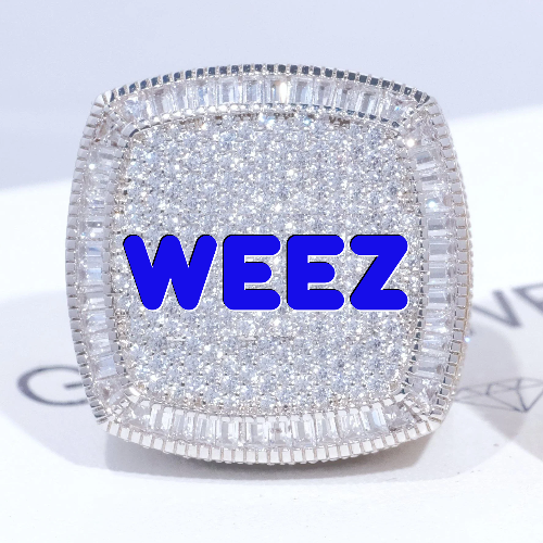 CUSTOM LETTER 3D ICED RING