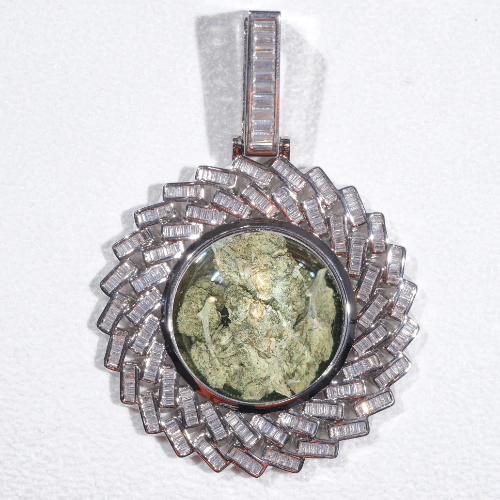 Large 3D Baguette Custom Picture Pendant