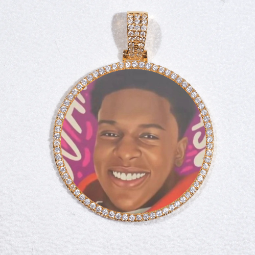 MEDIUM 3D CIRCLE CUSTOM PICTURE PENDANT
