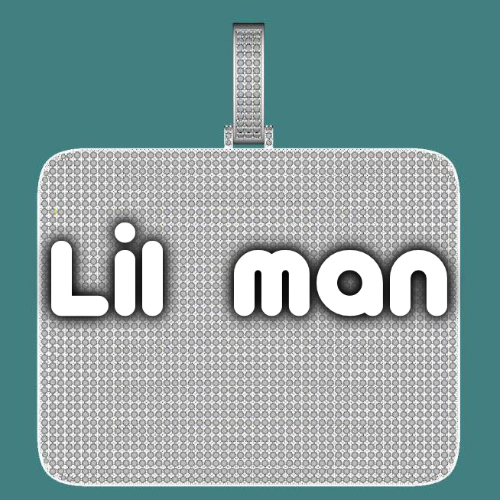 CUSTOM LETTER NECKLACE 3D BIG SQUARE