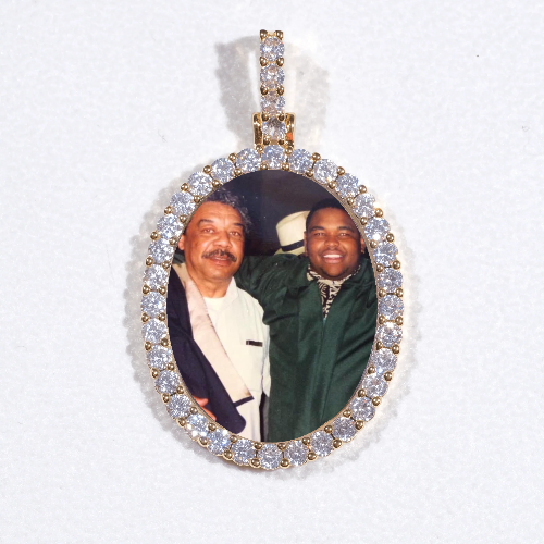 3D Oval Custom Picture Pendant