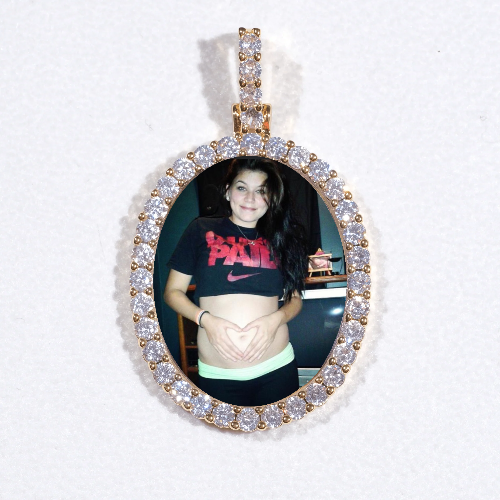 3D Oval Custom Picture Pendant