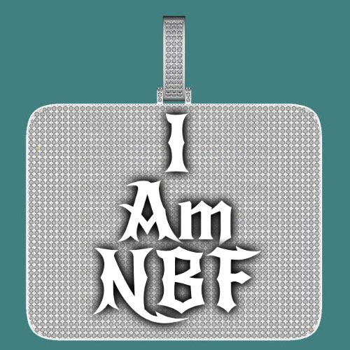 CUSTOM LETTER NECKLACE 3D BIG SQUARE