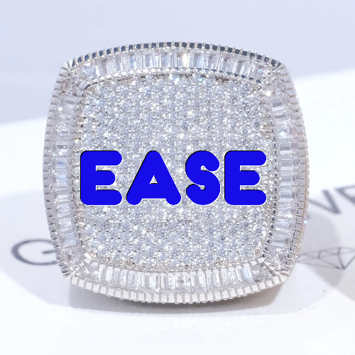 CUSTOM LETTER 3D ICED RING